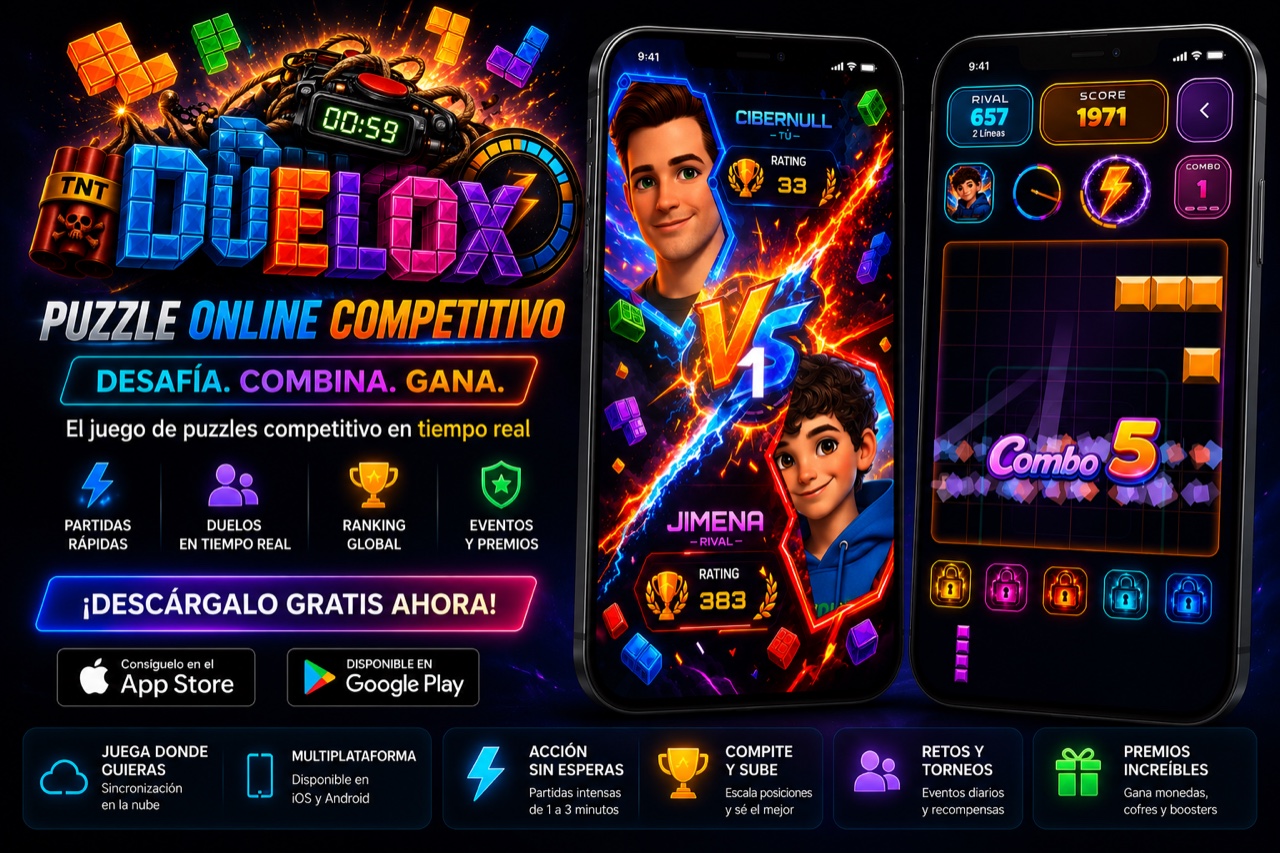 Duelox — puzzle de bloques online y competitivo