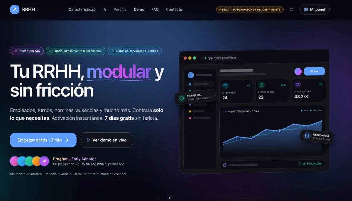 RRHH Suite — plataforma de recursos humanos modular